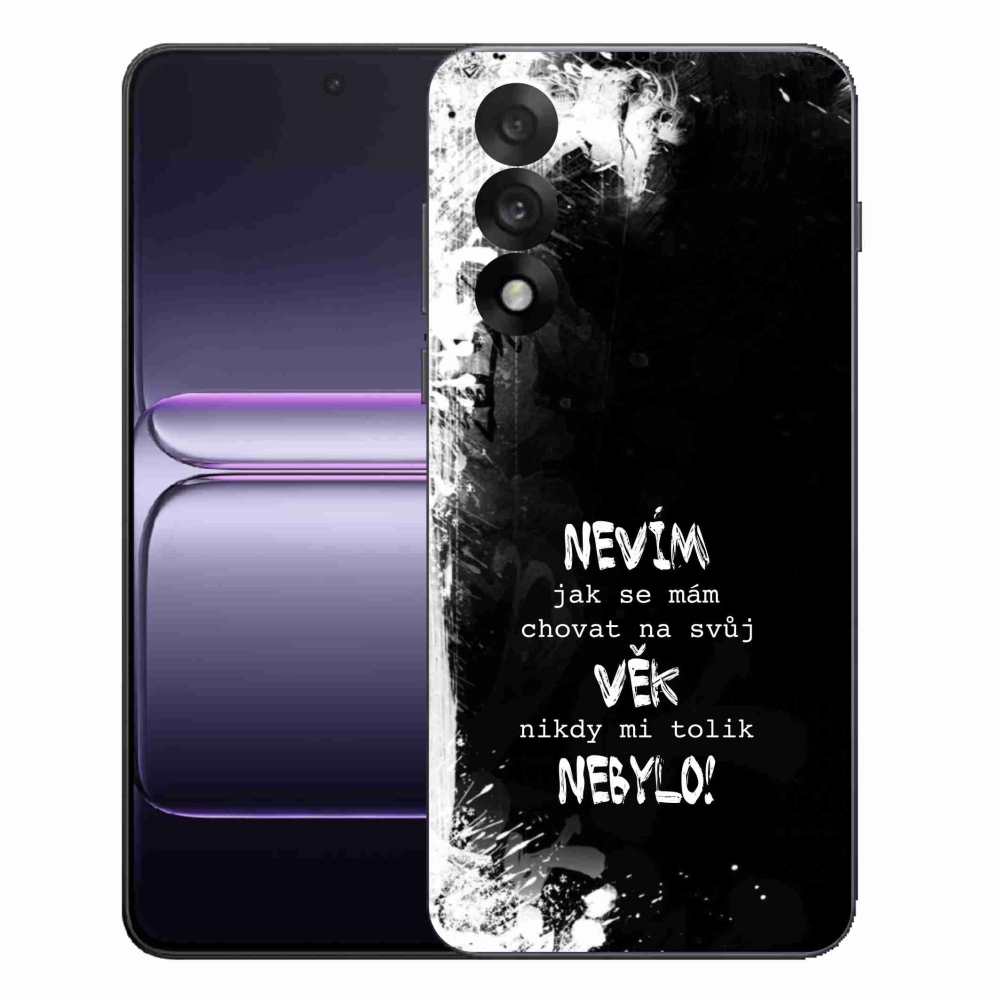 Gél borító mmCase a One Plus Nord 5 készülékhez - vicces szöveg 14 fekete háttér