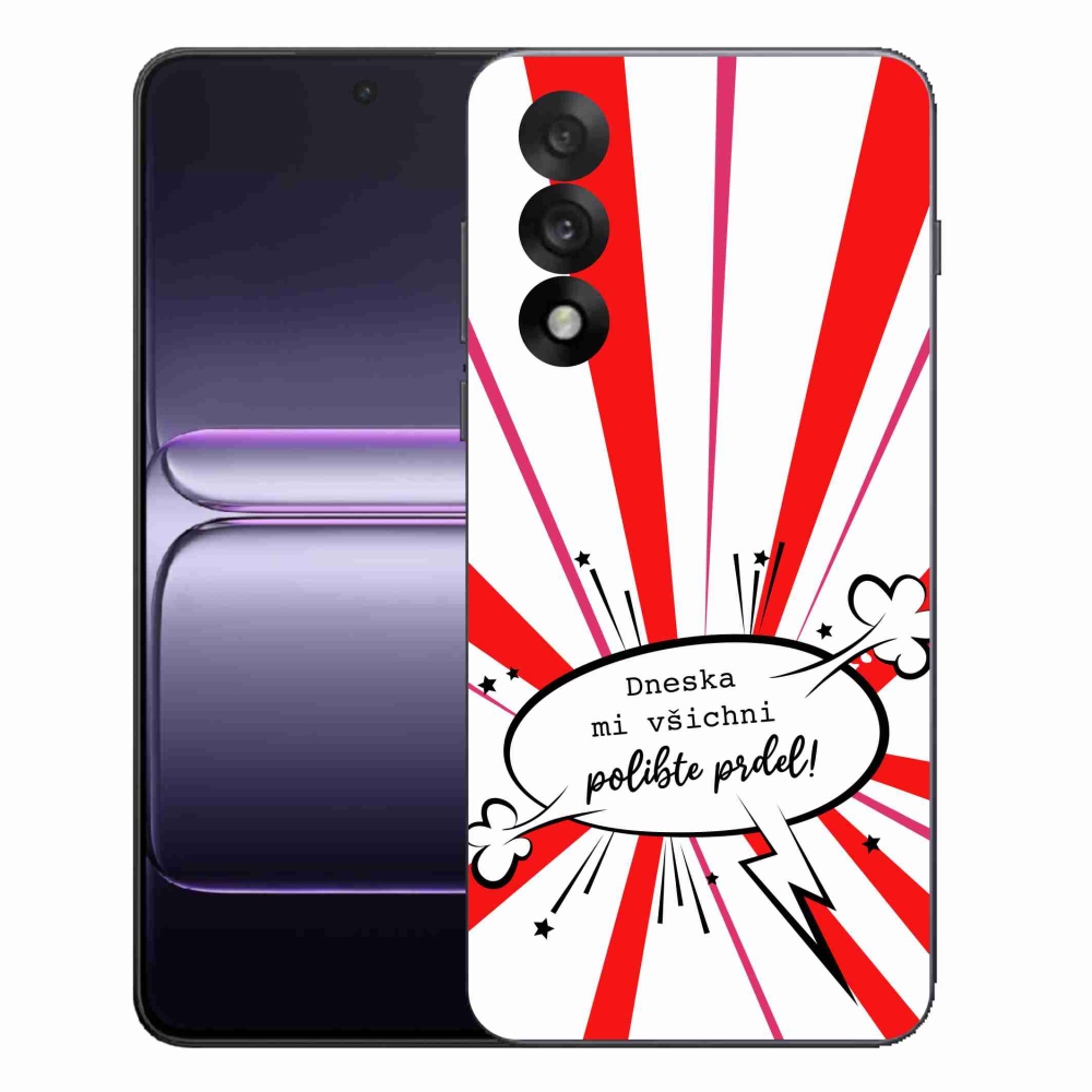 Gél borító mmCase One Plus Nord 5 - vicces szöveg 15 fehér háttérrel