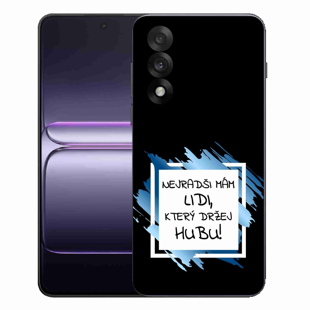 Gél borító mmCase One Plus Nord 5 - vicces szöveg 7 fehér és fekete háttérrel