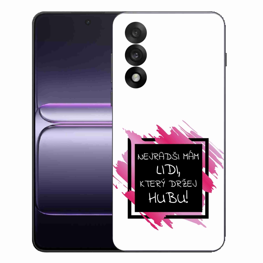 Gél borító mmCase One Plus Nord 5 - vicces szöveg 7 fekete-fehér háttérrel