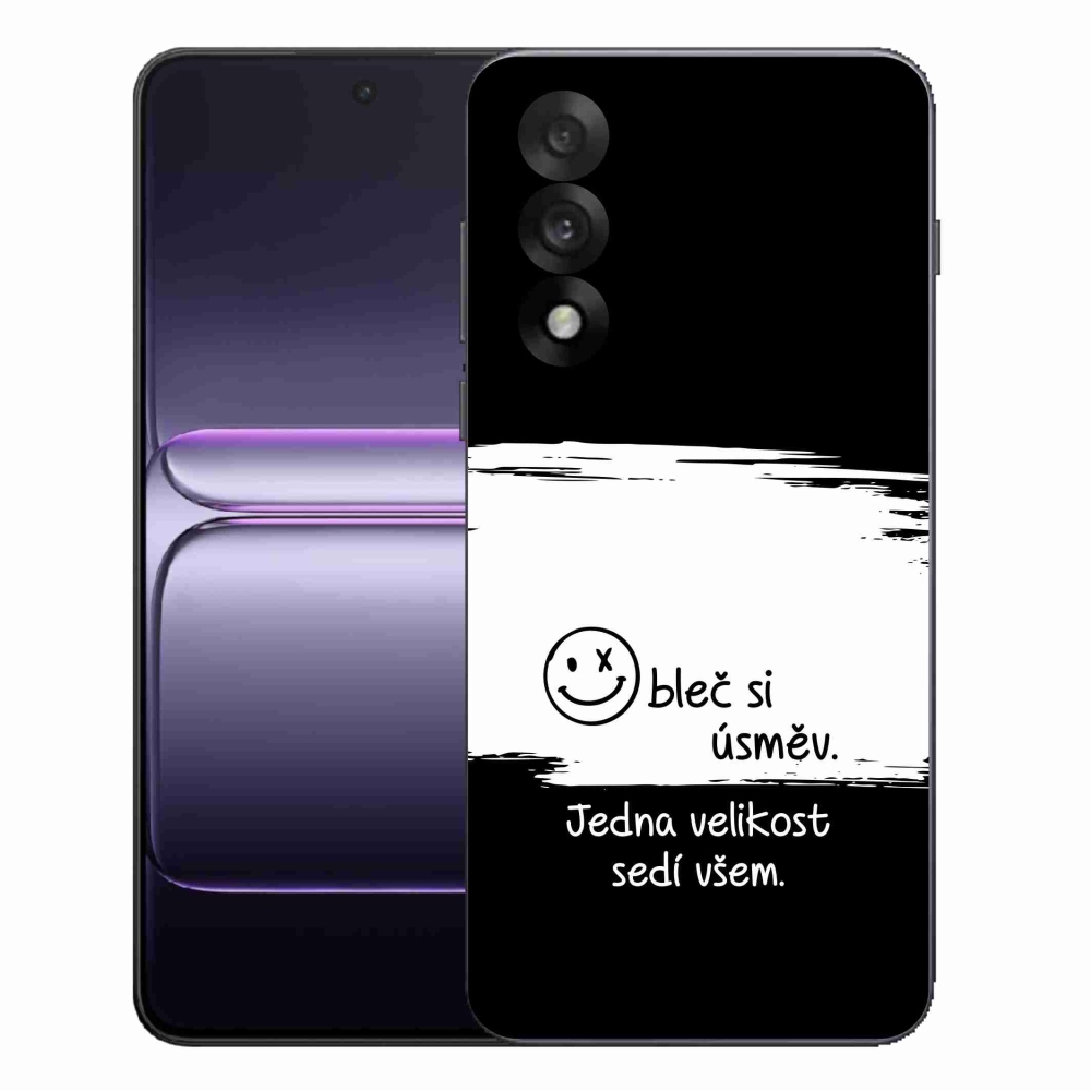 Gél borító mmCase One Plus Nord 5 - vicces szöveg 8 fehér és fekete háttérrel