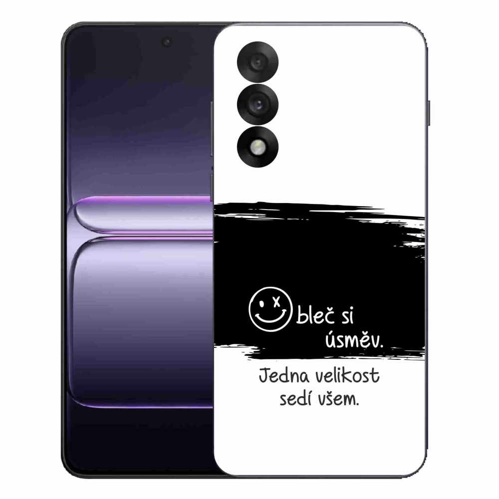Gél borító mmCase One Plus Nord 5 - vicces szöveg 8 fekete-fehér háttérrel