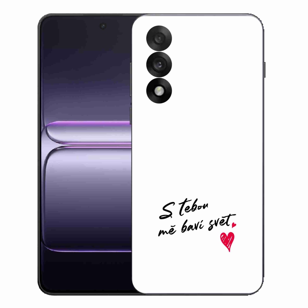 Gél borító mmCase a One Plus Nord 5 készülékre - szerelmes szöveg 1 fehér háttér