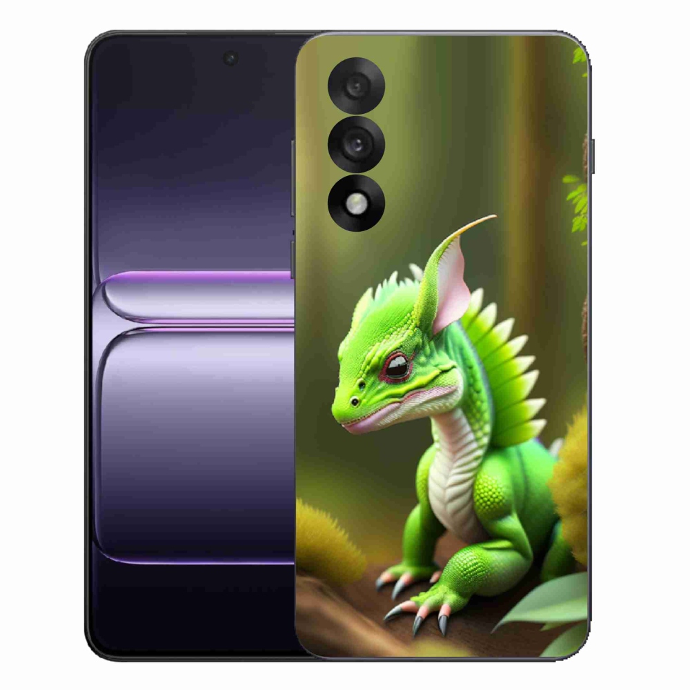 Zselés tok mmCase One Plus Nord 5 készülékhez - zöld sárkány