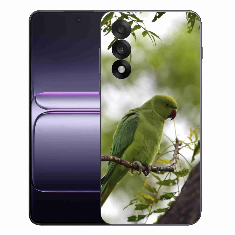 Zselés tok mmCase One Plus Nord 5 készülékhez - zöld papagáj