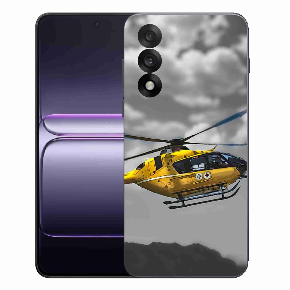 Zselés tok mmCase One Plus Nord 5 - sárga helikopterhez