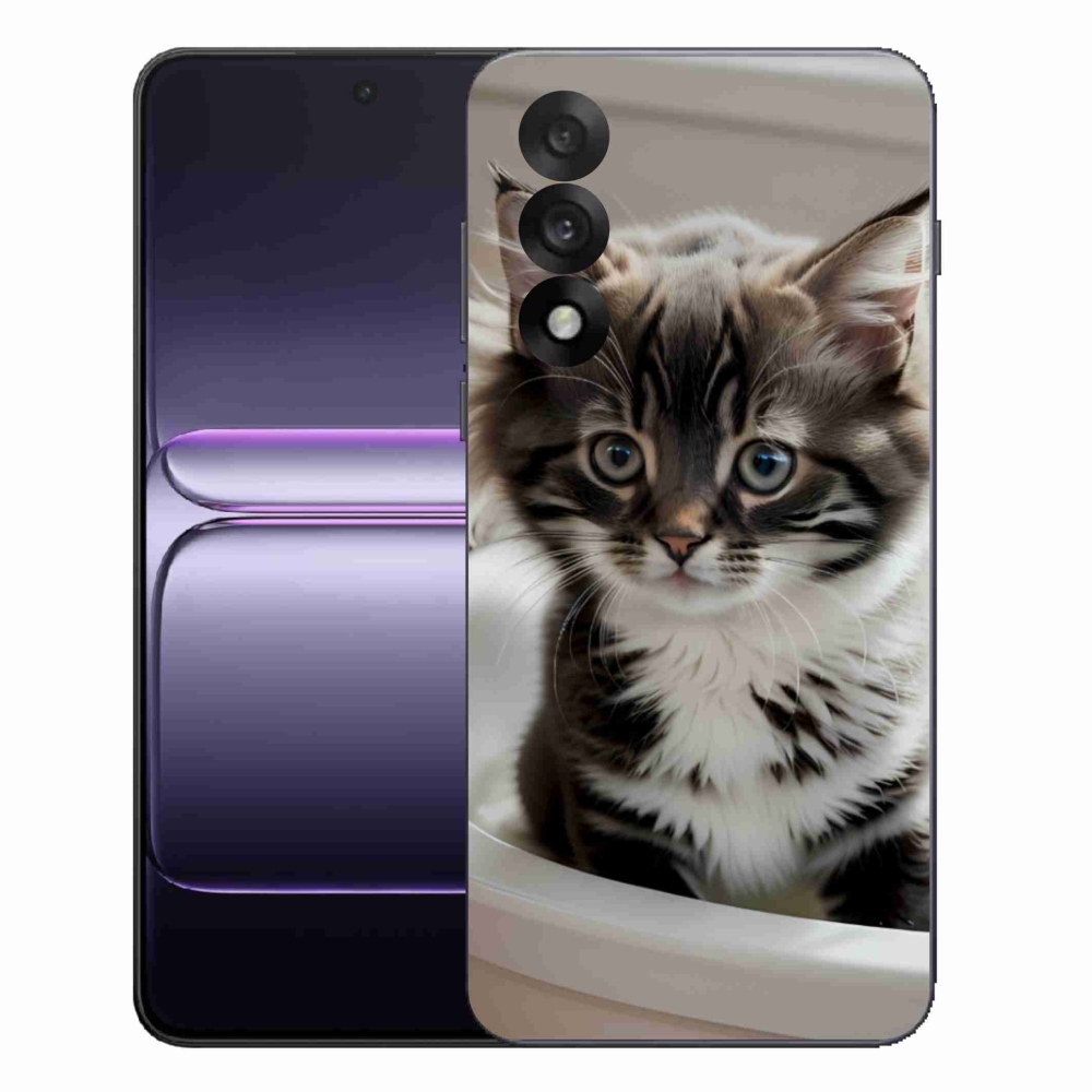 Zselés borítás mmCase a One Plus Nord 5 készülékhez - kíváncsi cica