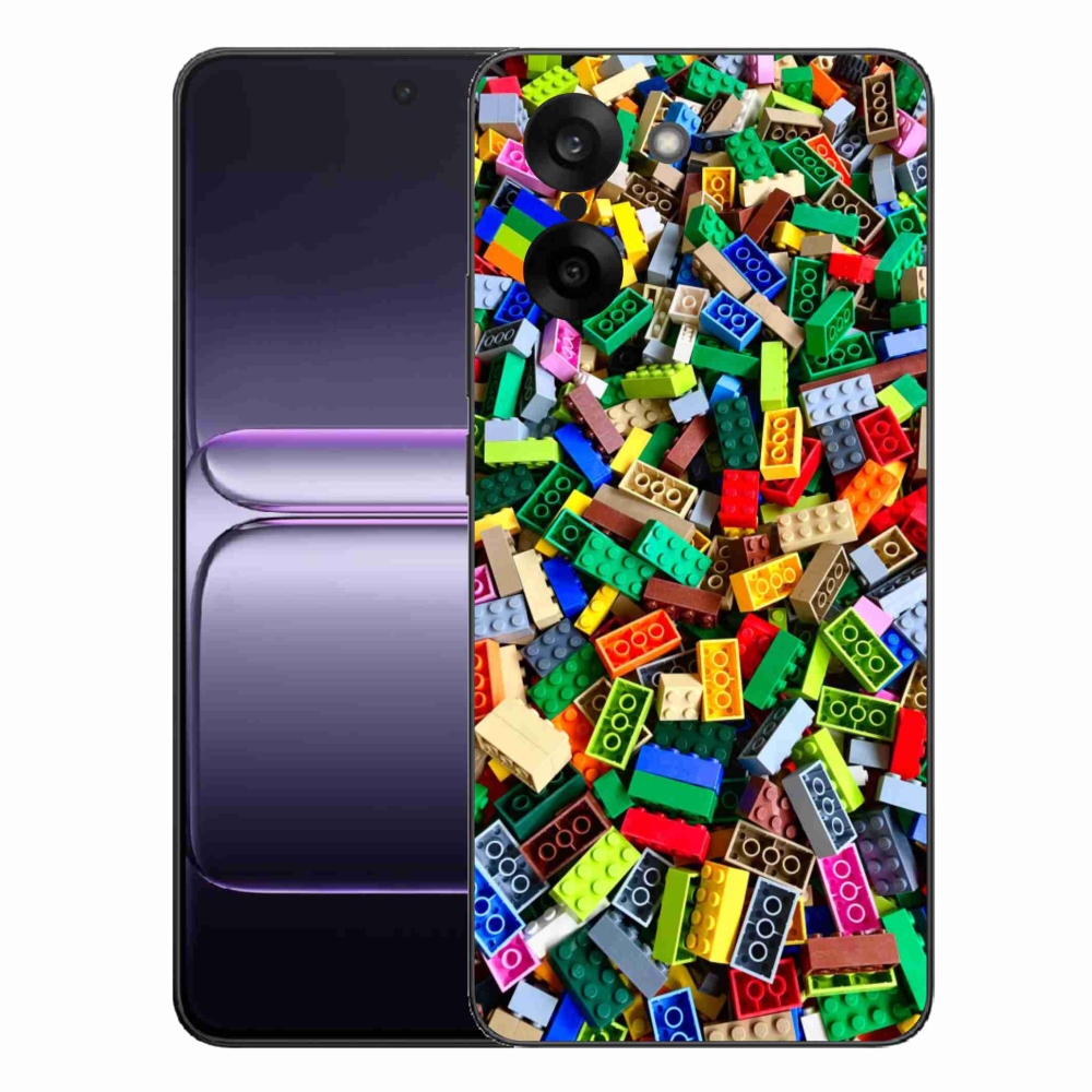 Zselés borítás mmCase a One Plus Nord CE5 készülékhez - színes építőelemek