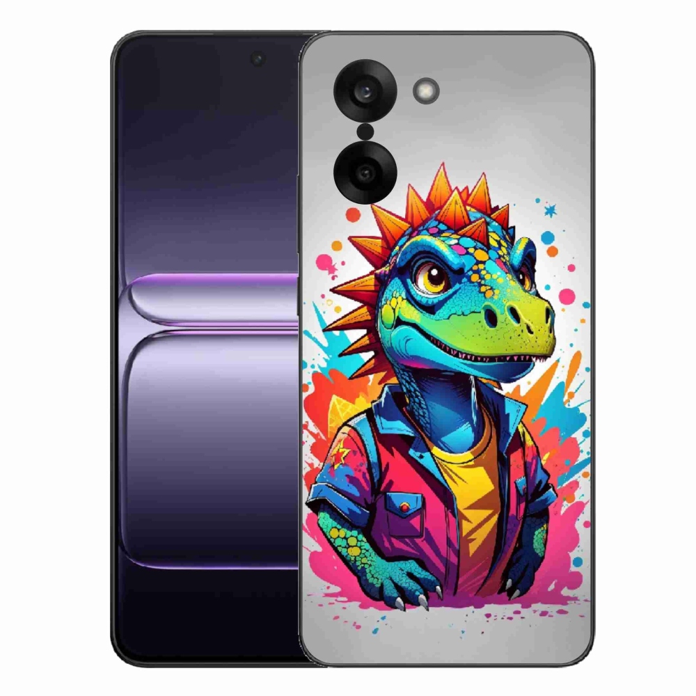 Zselés borító mmCase One Plus Nord CE5 készülékhez - színes dinoszaurusz