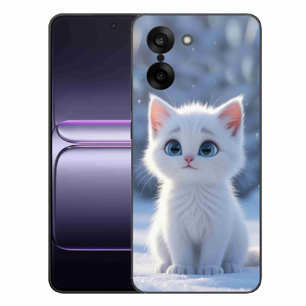 Gél védőhuzat mmCase a One Plus Nord CE5 készülékhez - fehér cica 3