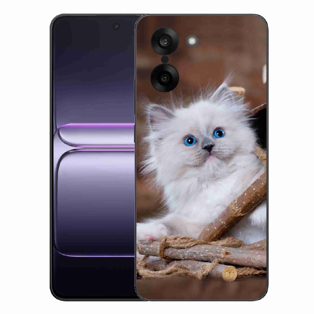 Zselés borítás mmCase on One Plus Nord CE5 - fehér cica