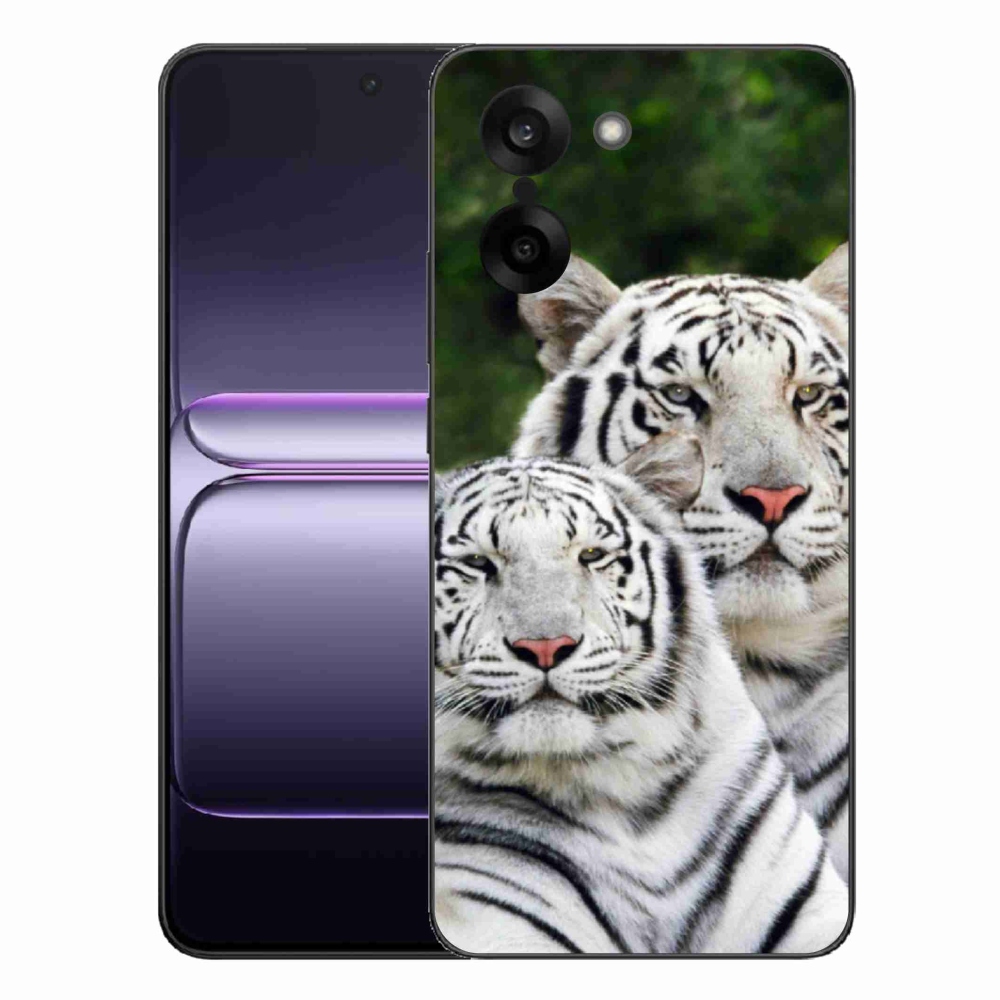 Zselés borítás mmCase a One Plus Nord CE5 készülékre - fehér tigrisek