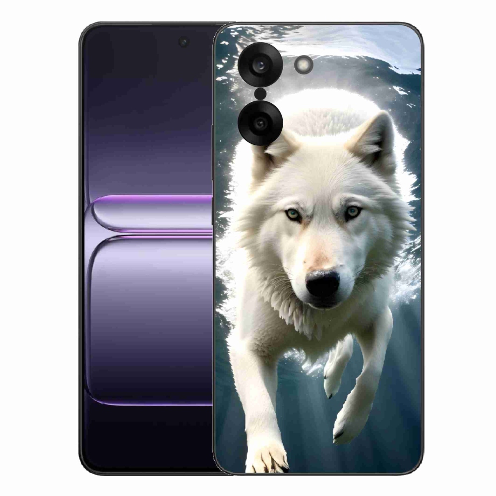 Zselés borítás mmCase One Plus Nord CE5-hez - fehér farkas