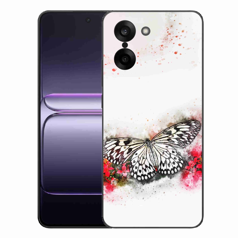 Zselés borítás mmCase a One Plus Nord CE5 készülékre - fekete-fehér pillangó