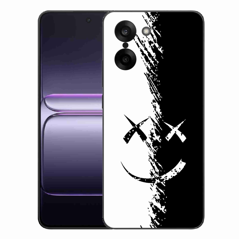 Zselés borító mmCase One Plus Nord CE5 készülékhez - fekete-fehér mosolygó
