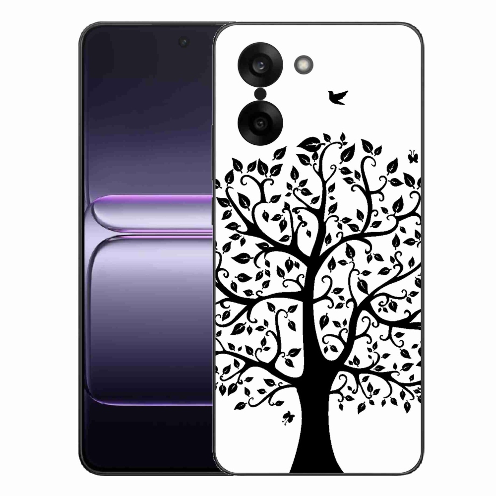Zselés tok mmCase a One Plus Nord CE5 készülékhez - fekete-fehér fa