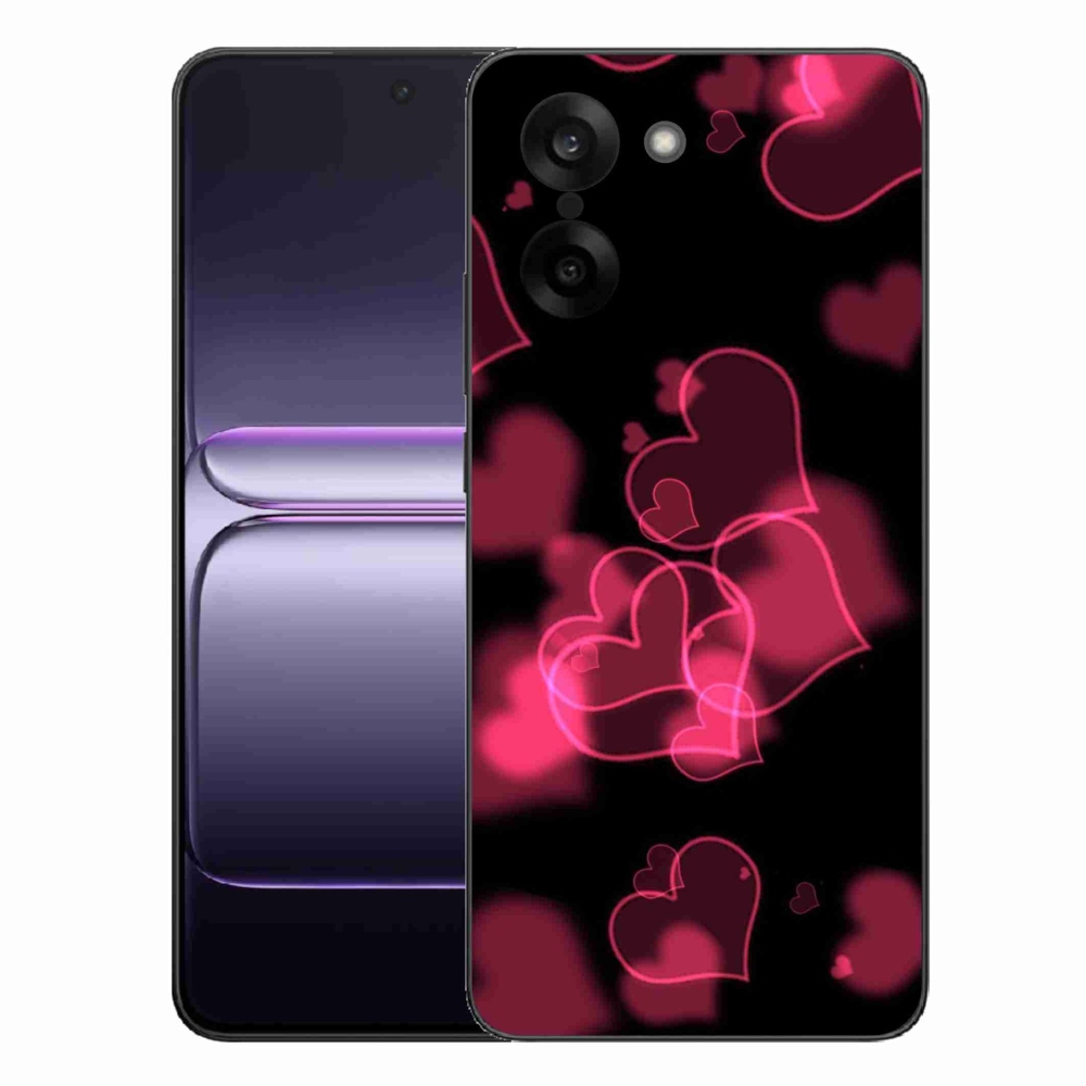 Zselés tok mmCase a One Plus Nord CE5 készülékhez - piros szívek