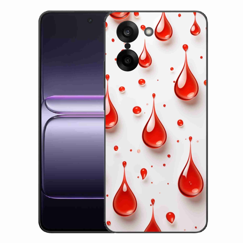 Zselés tok mmCase a One Plus Nord CE5 készülékhez - piros cseppek