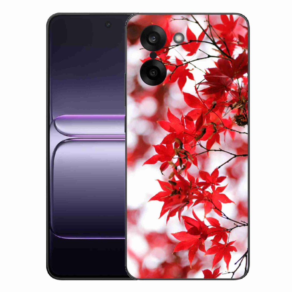 Zselés tok mmCase a One Plus Nord CE5 készülékhez - piros levelek