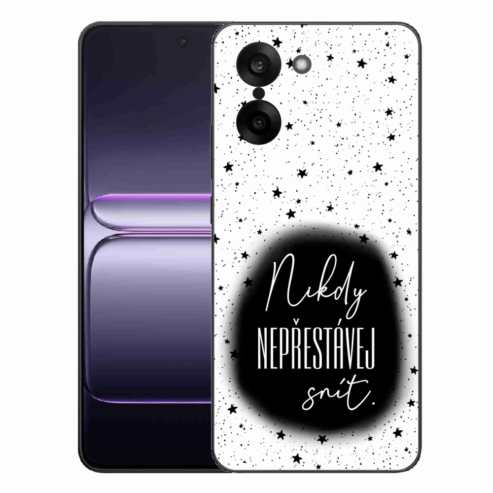 Zselés borítás mmCase a One Plus Nord CE5 készülékre - Idézet 1 fekete-fehér háttér