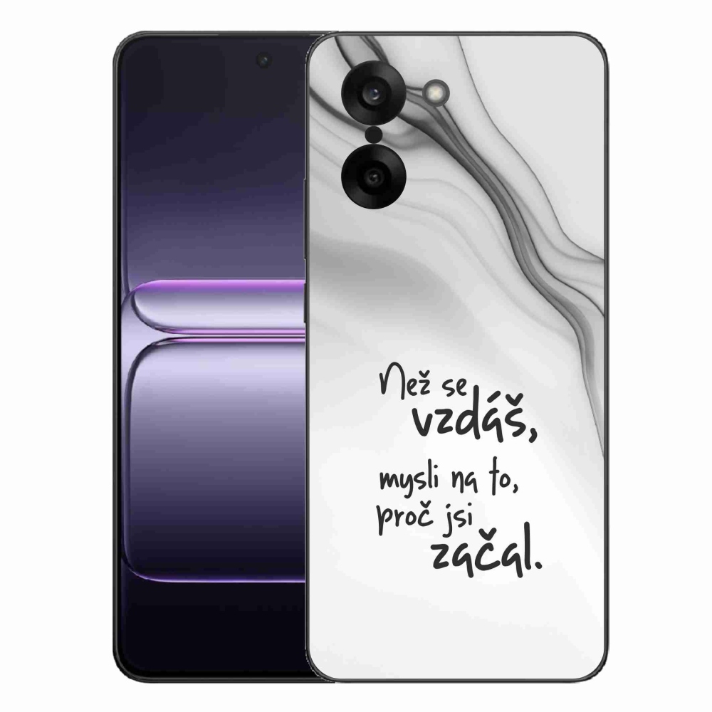 Zselés borítás mmCase a One Plus Nord CE5-ön - Idézet 2 fehér háttér