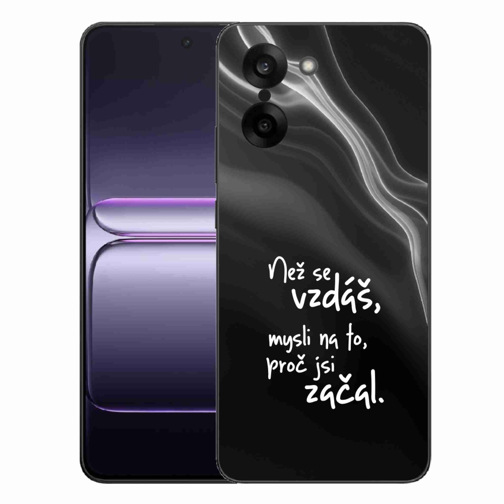 Zselés borítás mmCase a One Plus Nord CE5 készülékre - Idézet 2 fekete háttér