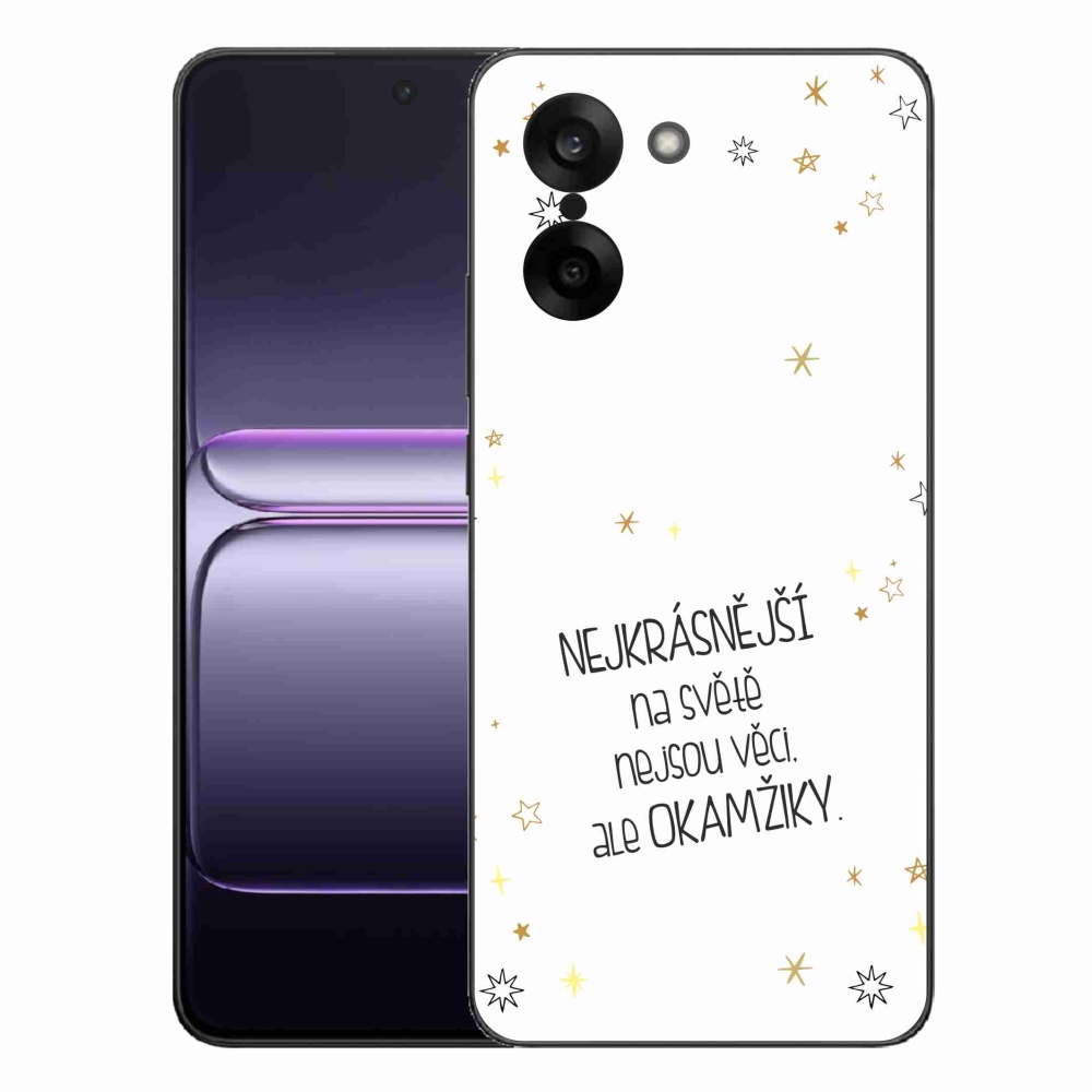 Zselés borítás mmCase a One Plus Nord CE5-ön - Idézet 4 fehér háttér