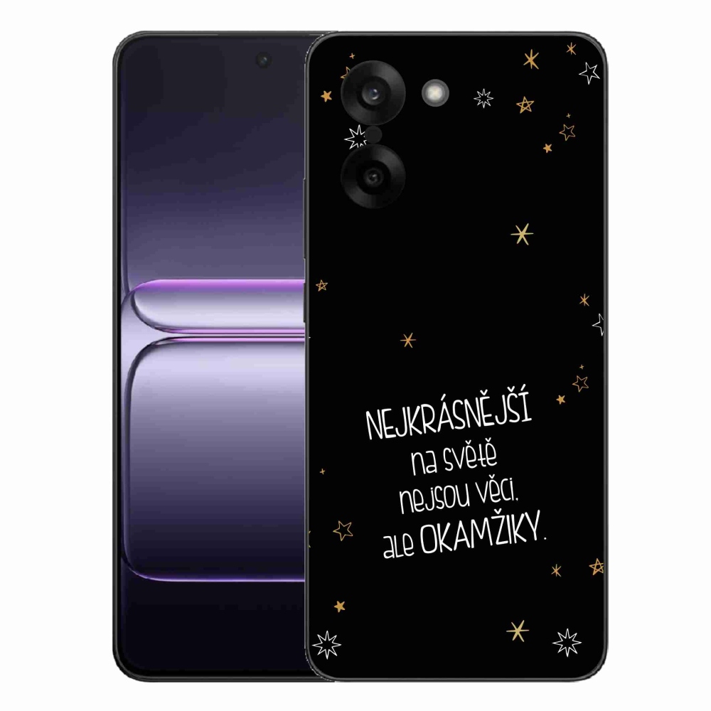 Zselés borítás mmCase a One Plus Nord CE5-ön - Idézet 4 fekete háttér