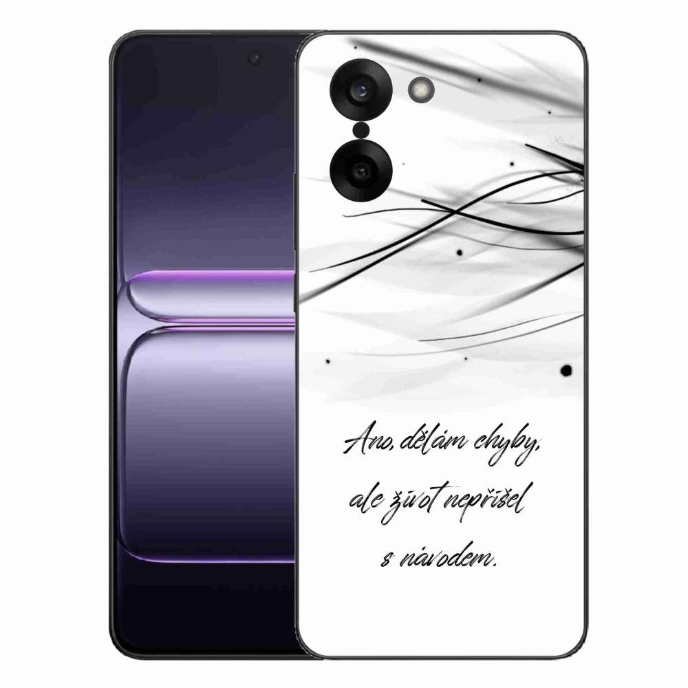 Zselés borítás mmCase a One Plus Nord CE5-ön - idézem a fehér hátteret
