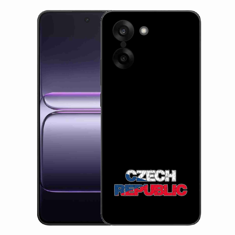 Gél védőhuzat mmCase One Plus Nord CE5 - Csehország fekete háttérrel