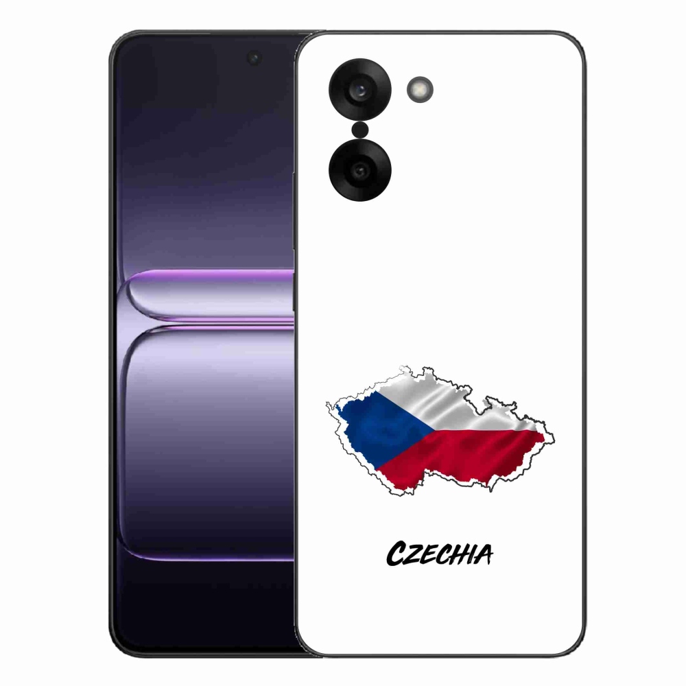 Zselés borítás mmCase a One Plus Nord CE5-re - Csehország fehér háttérrel