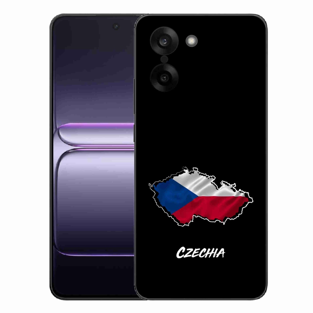 Gél borító mmCase a One Plus Nord CE5-re - Csehország fekete háttérrel