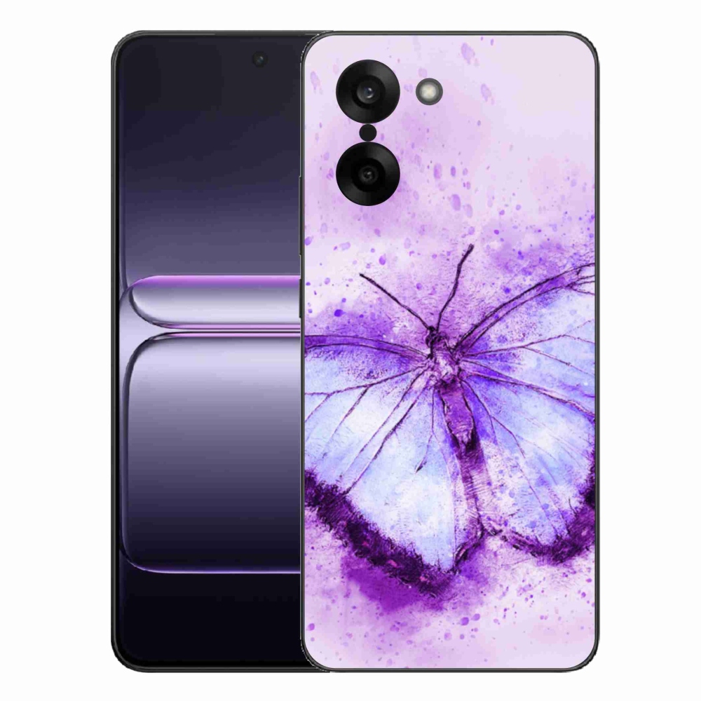 Zselés borítás mmCase a One Plus Nord CE5-ön - lila pillangó