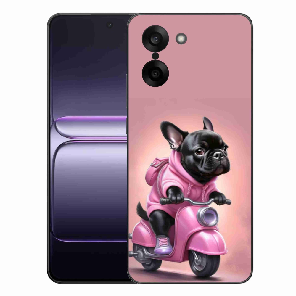 Zselés borítás mmCase for One Plus Nord CE5 - Francia bulldog a robogón