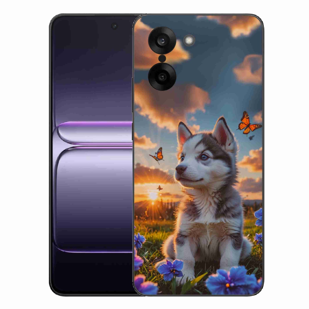 Zselés borítás mmCase a One Plus Nord CE5 készülékhez - husky a naplementében