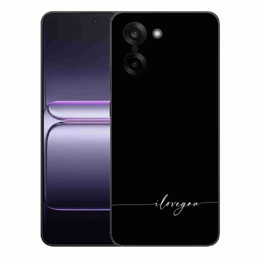 Gél borítás mmCase a One Plus Nord CE5-re - Szeretlek fekete háttérrel