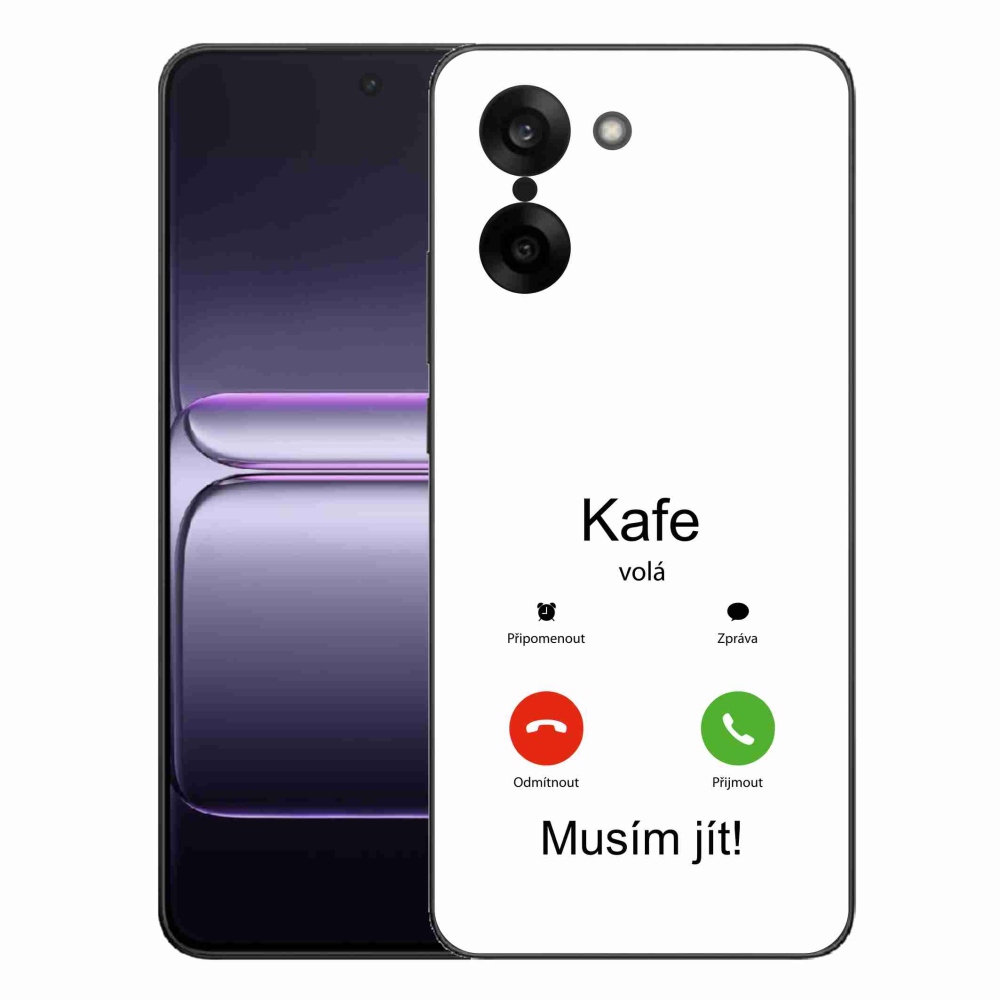 Zselés borítás mmCase a One Plus Nord CE5 készülékre - kávé hívó fehér háttér