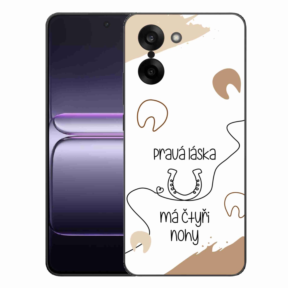 Gél borító mmCase a One Plus Nord CE5 készülékhez - ló motívum fehér háttérrel