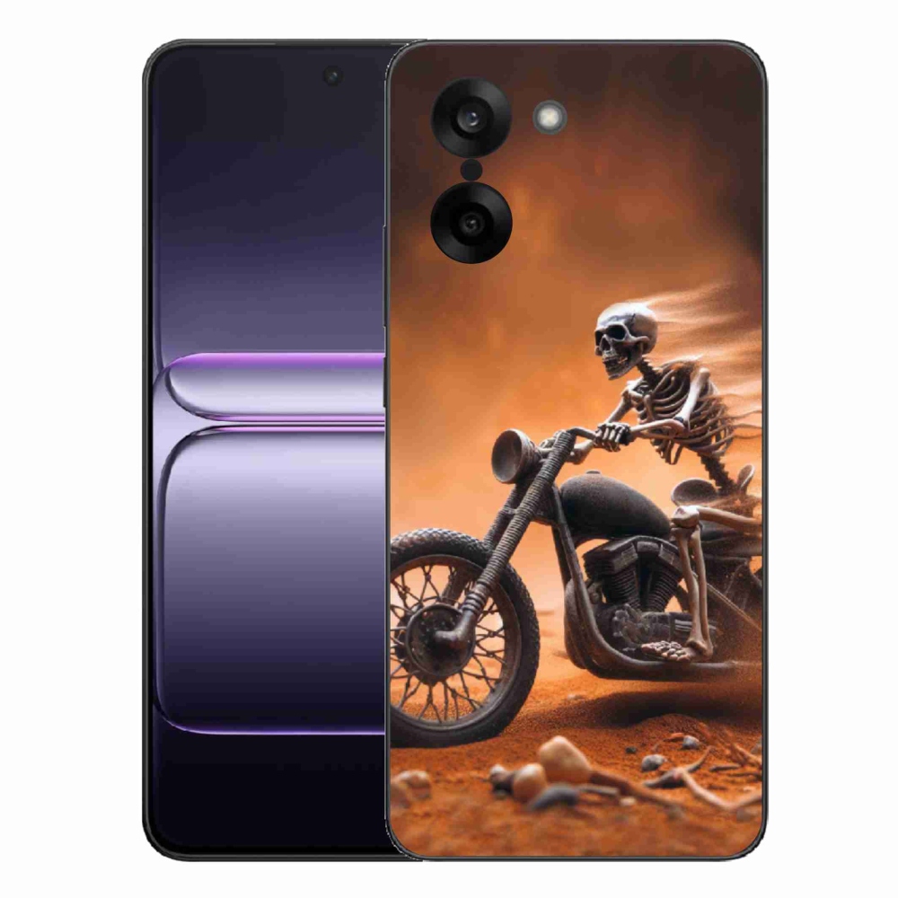 Zselés borítás mmCase a One Plus Nord CE5-hez - csontváz motorkerékpáron