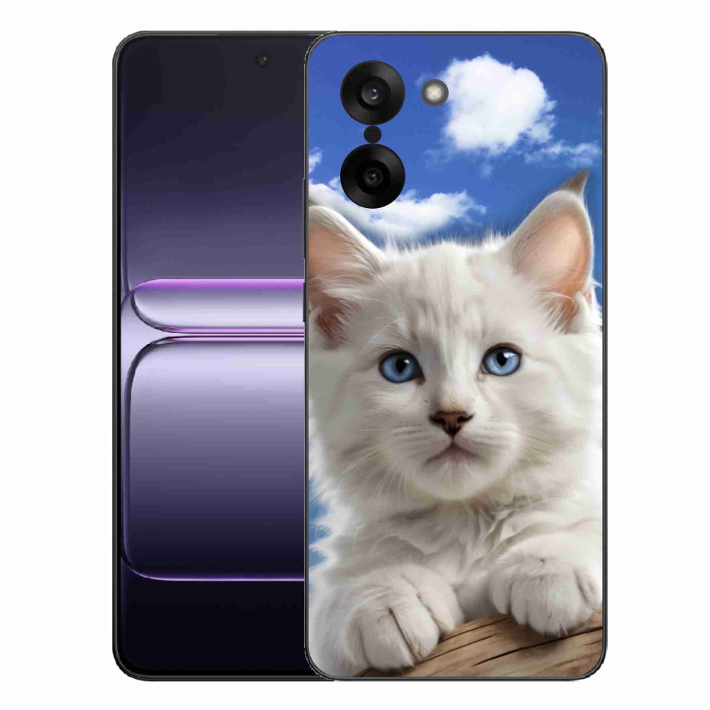 Zselés borító mmCase a One Plus Nord CE5 készülékhez - cica és felhők