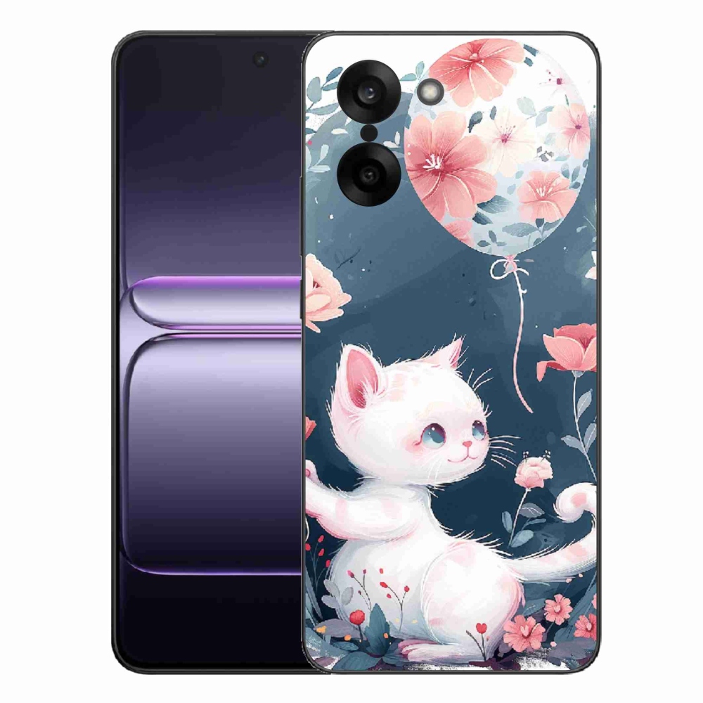 Zselés borítás mmCase a One Plus Nord CE5 készülékhez - cica lufival