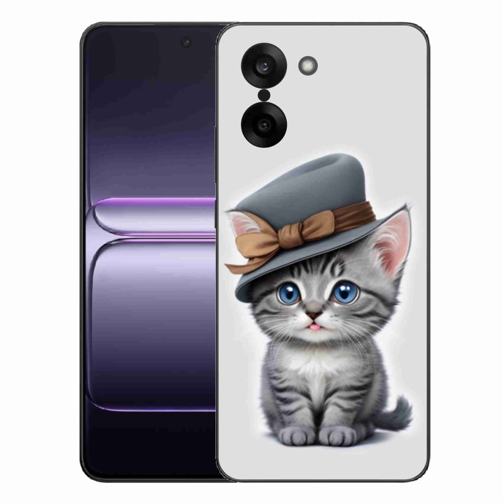 Zselés borítás mmCase a One Plus Nord CE5 készülékhez - cica sapkával