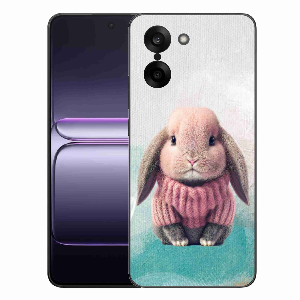 Zselés borítás mmCase a One Plus Nord CE5-hez - nyúl pulóverben