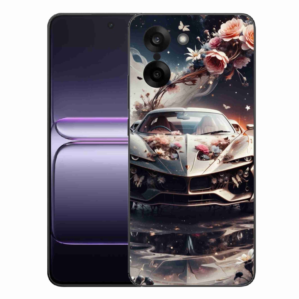 Zselés borítás mmCase a One Plus Nord CE5-hez - virágos sportkocsihoz