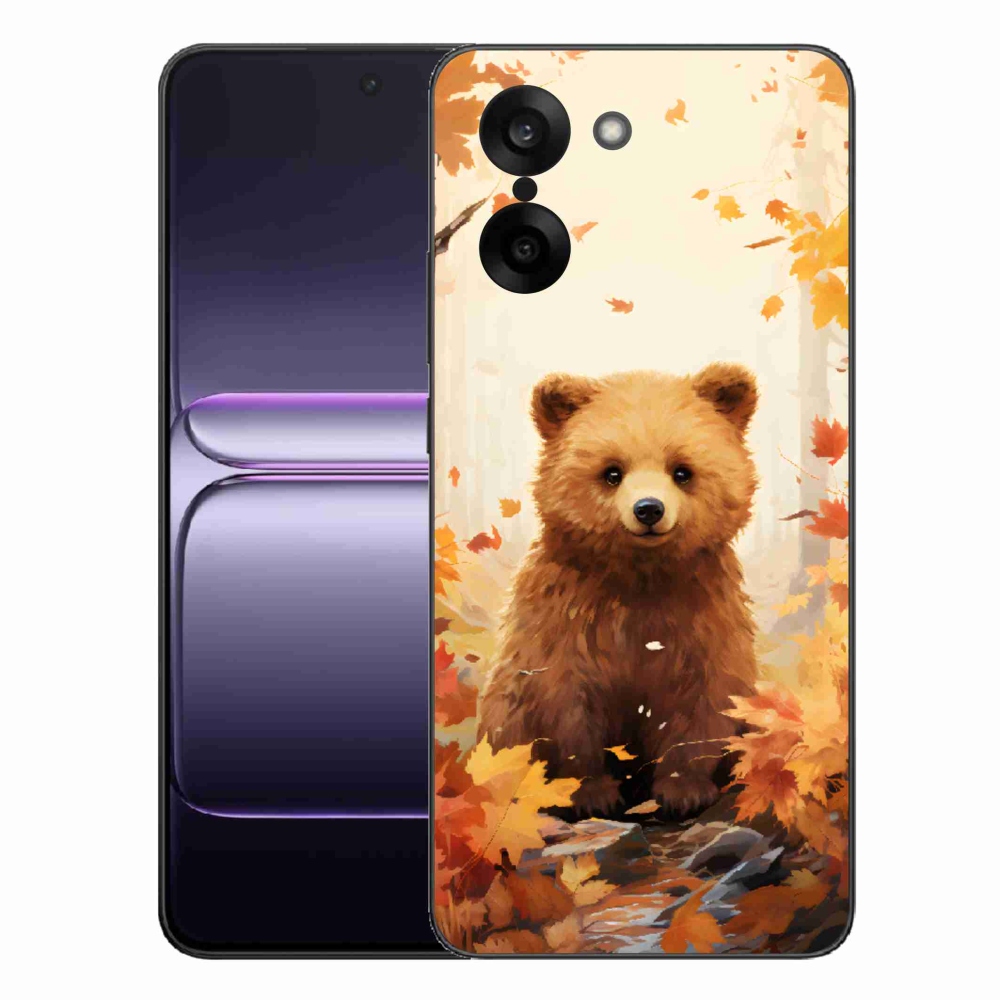 Zselés borítás mmCase a One Plus Nord CE5 készülékhez - medve az erdőben