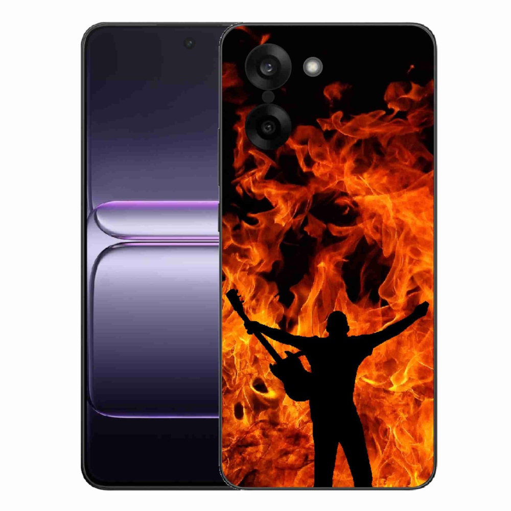 Zselés borítás mmCase a One Plus Nord CE5-ön - zenész és tűz