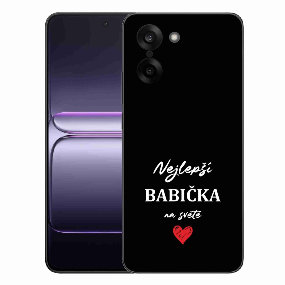 Gél borítás mmCase a One Plus Nord CE5-ön - Best Grandma 1 fekete háttérrel