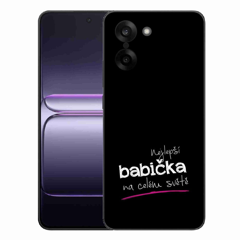 Gél borító mmCase a One Plus Nord CE5 - Best Grandma 4 fekete háttérrel