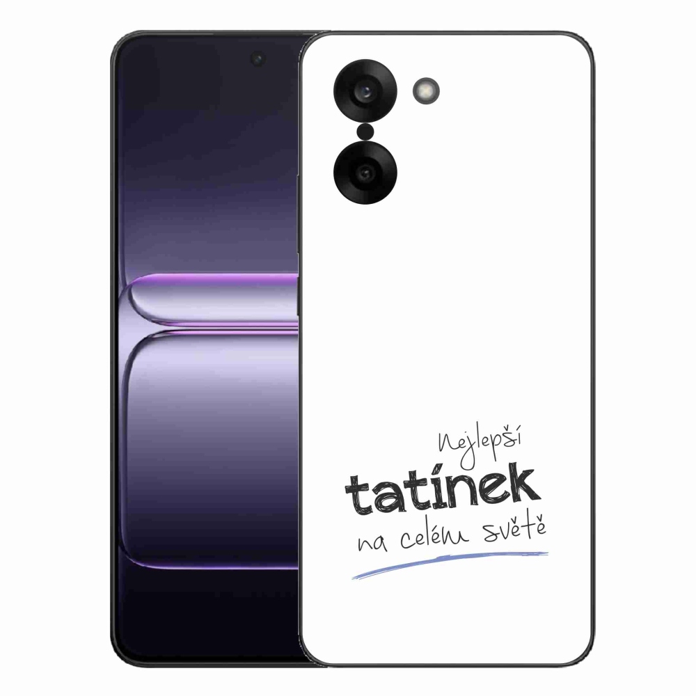 Gél borítás mmCase a One Plus Nord CE5-ön - Best Daddy 4 fehér háttérrel
