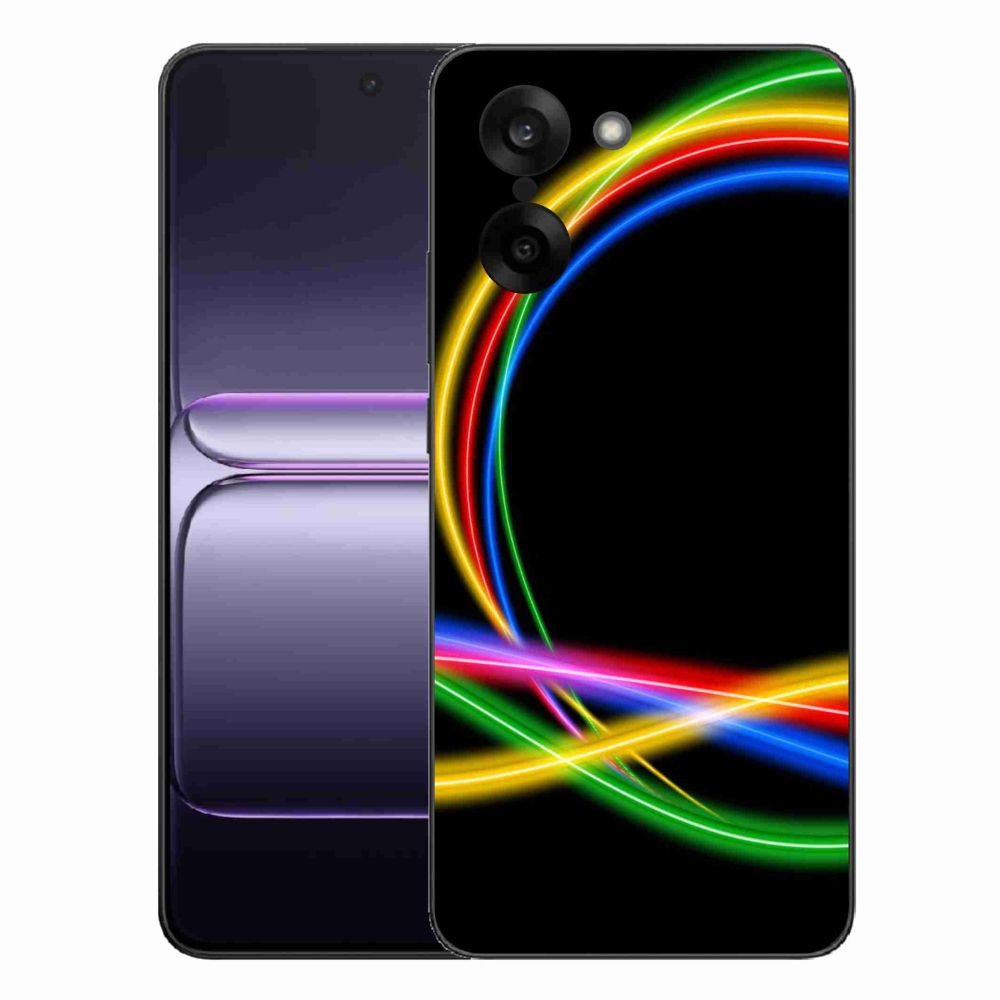 Zselés borítás mmCase a One Plus Nord CE5-ön - neon körök